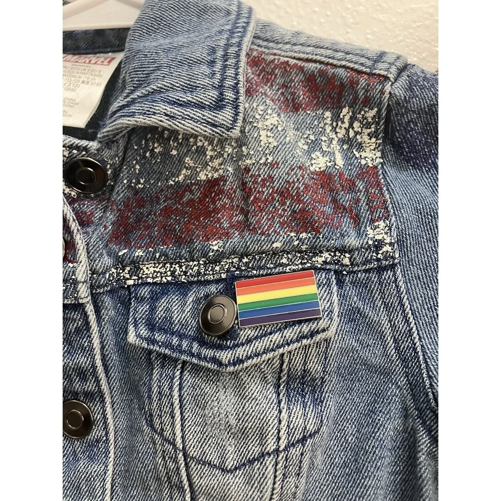 Disney Marvel America Chavez Denim Jacket Doctor Strange Youth Size‎ Small